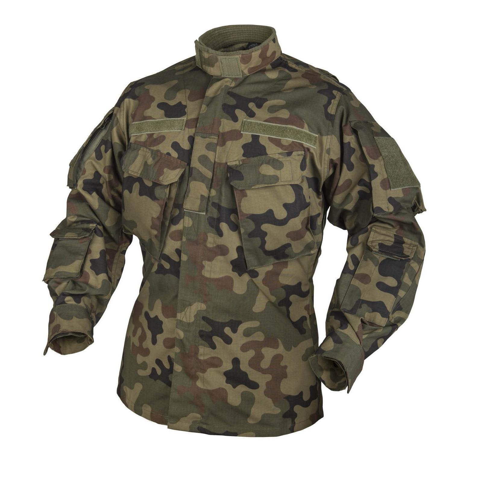 Helikon CPU® Combat Patrol Uniform Jacke - PL Woodland - Oliv, Gold, Multi, Braun -