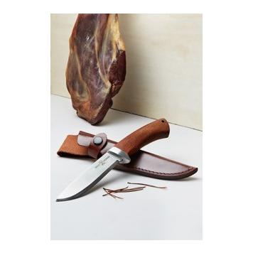 HALLINGSKARVET -  Couteau de chasse/de plein air avec étui de protection en cuir