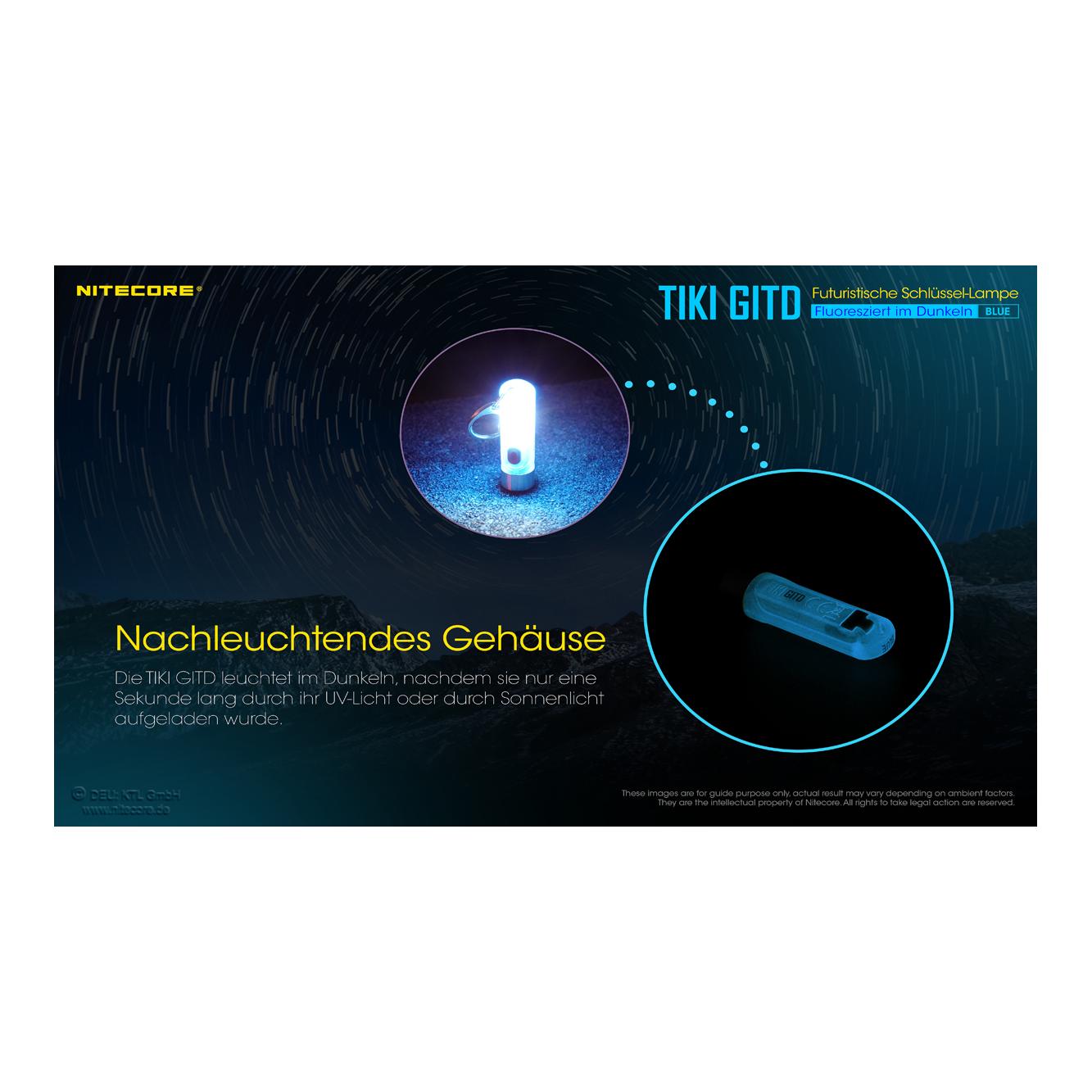 TIKI Glow in the Dark blauleuchtend