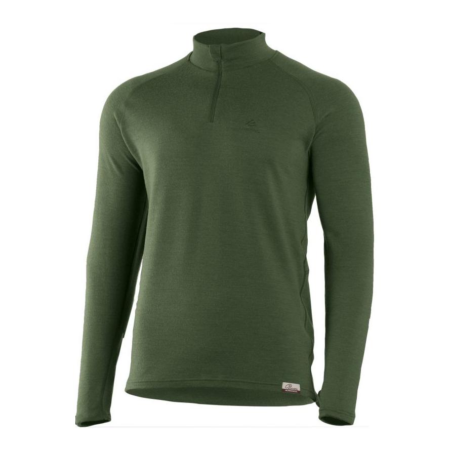 Lasting WARY Merino Herren 1/4 Zip Sweatshirt, 260gr - olive