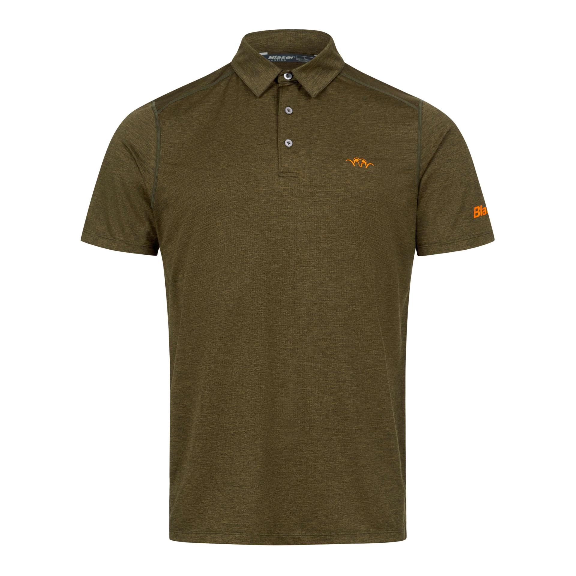 Blaser Herren Competition Polo Shirt 23 - Dunkel Oliv -