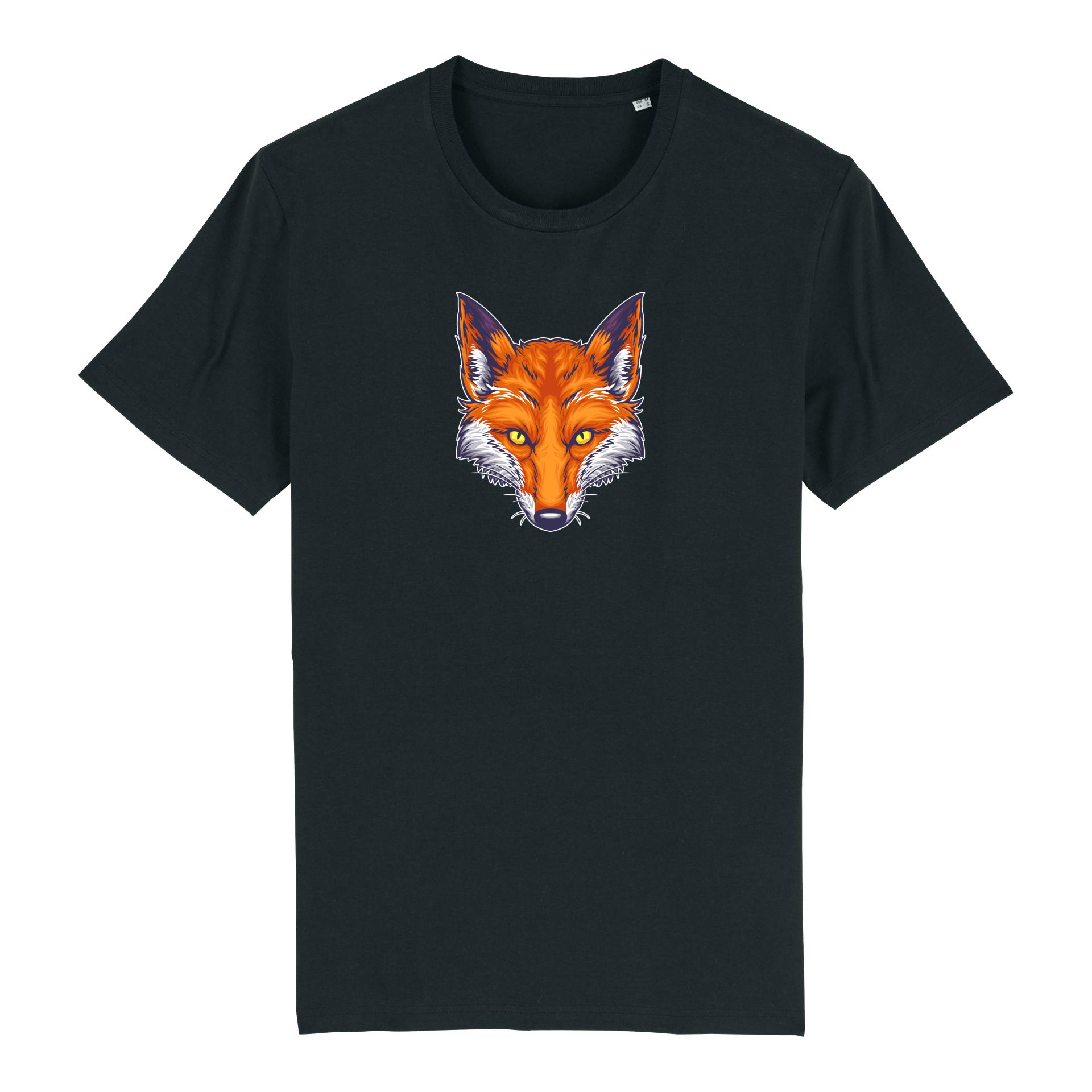 orsino Fuchs Bio T-Shirt Unisex - Schwarz -