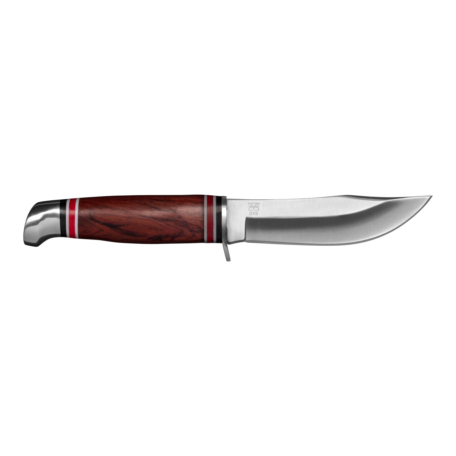 Øyo GEILO - Jagd/Outdoormesser mit Lederscheide - Holz -