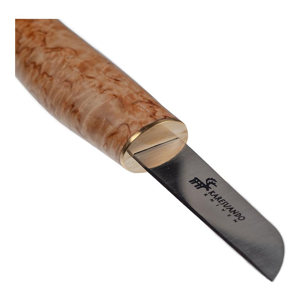 Zwampe - Couteau à champignons avec brosse en soie de sanglier et étui en cuir