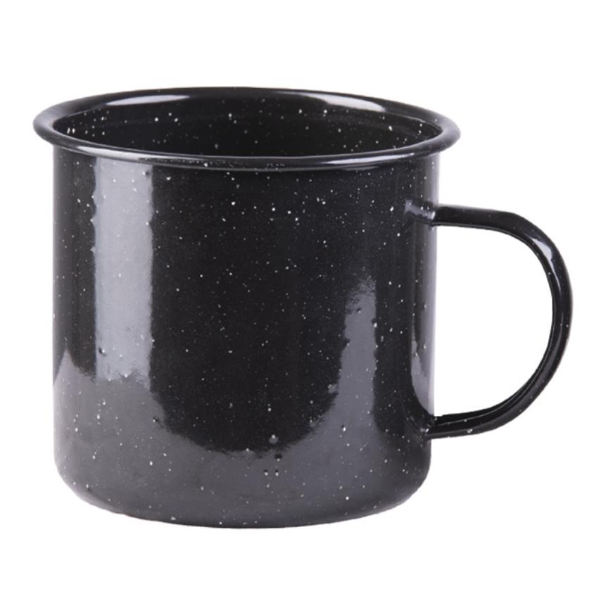 MIL-TEC Western Trinkbecher Emaille - Schwarz -