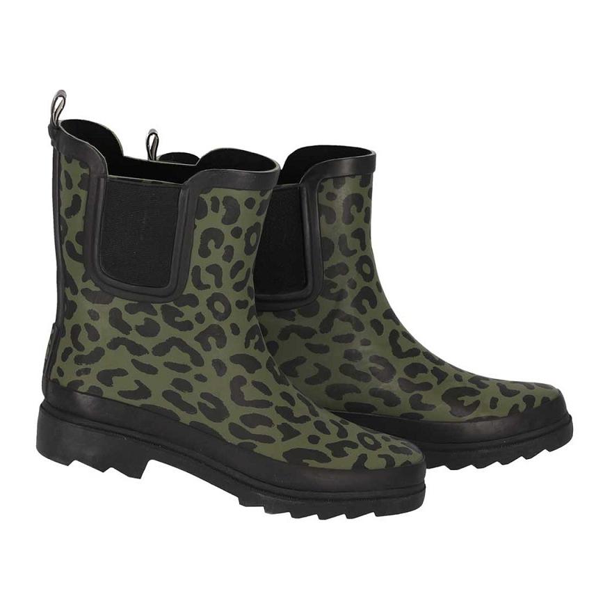 JoyFeet Chelsea Regenstiefel Leo - Grün/Schwarz -