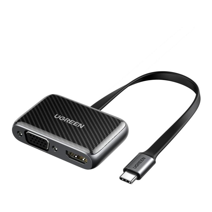 Ugreen USB-C zu HDMI + VGA Adapter - Schwarz