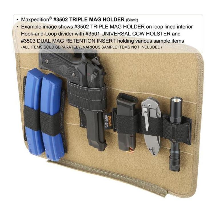 Suport modulable de rangement triple de Maxpedition - noir