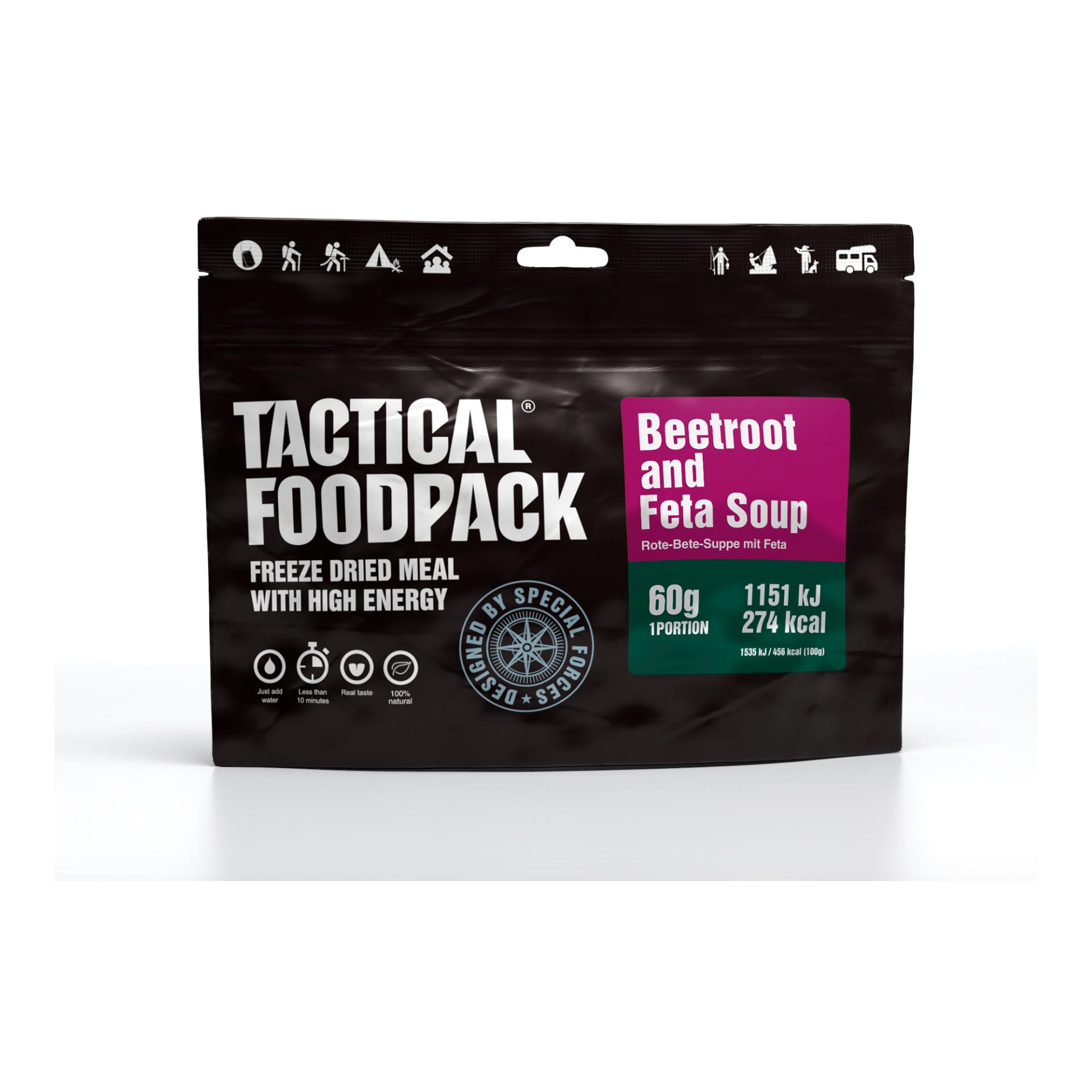 Tactical Foodpack Beetroot and Feta Soup - Schwarz -