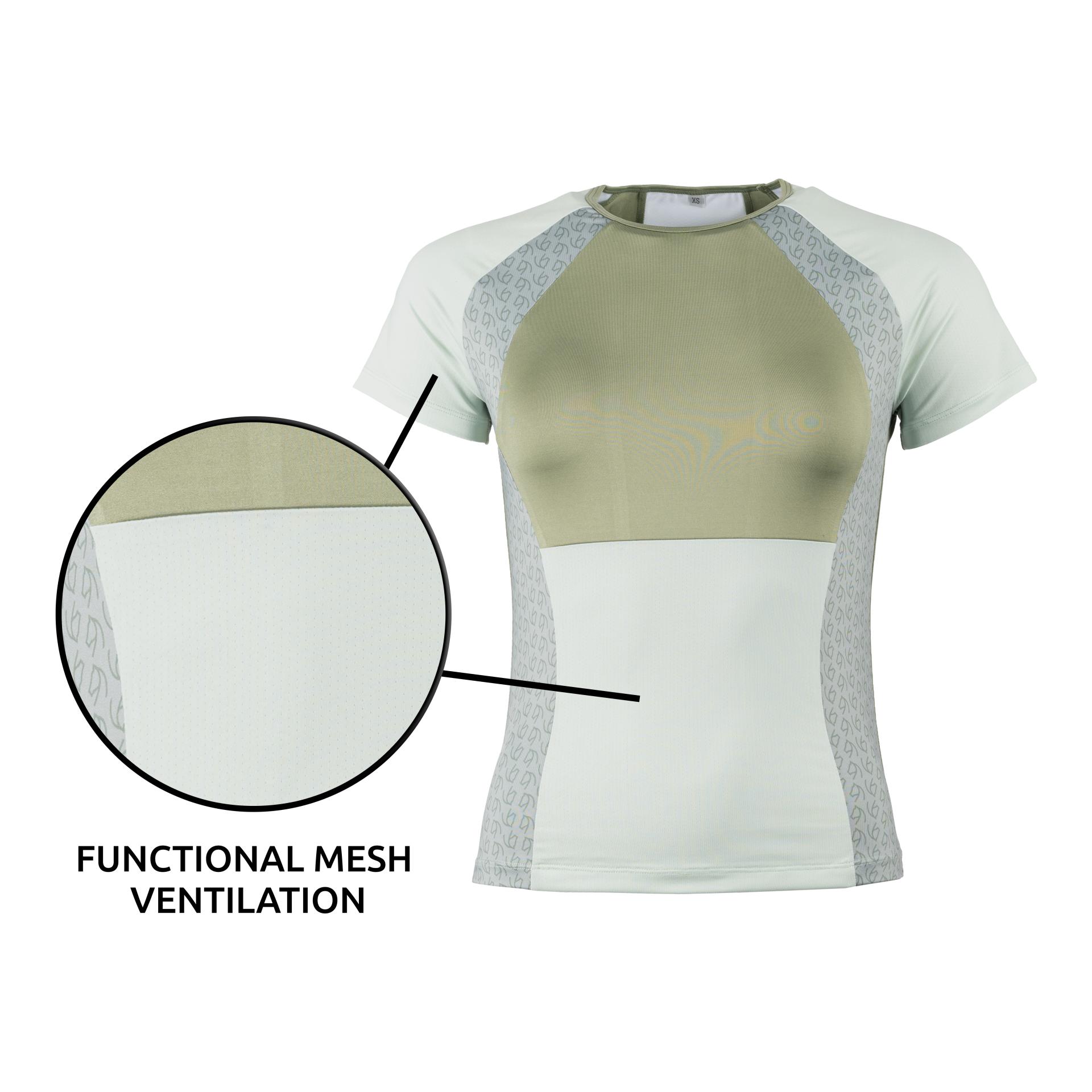 Marengo Funktionsshirt Summer Wind Mesh kurzarm - Pale Olive -