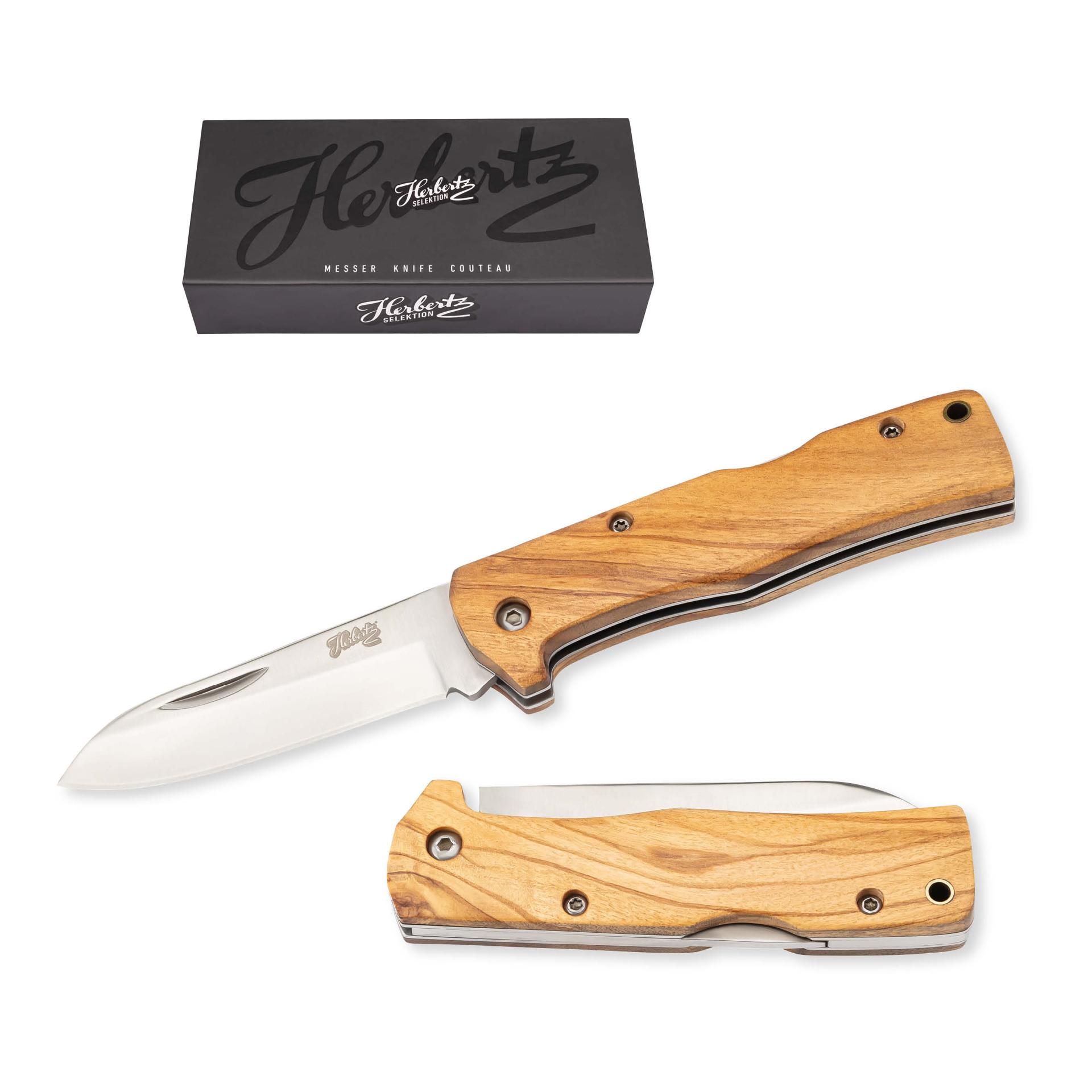 Taschenmesser Olivenholz