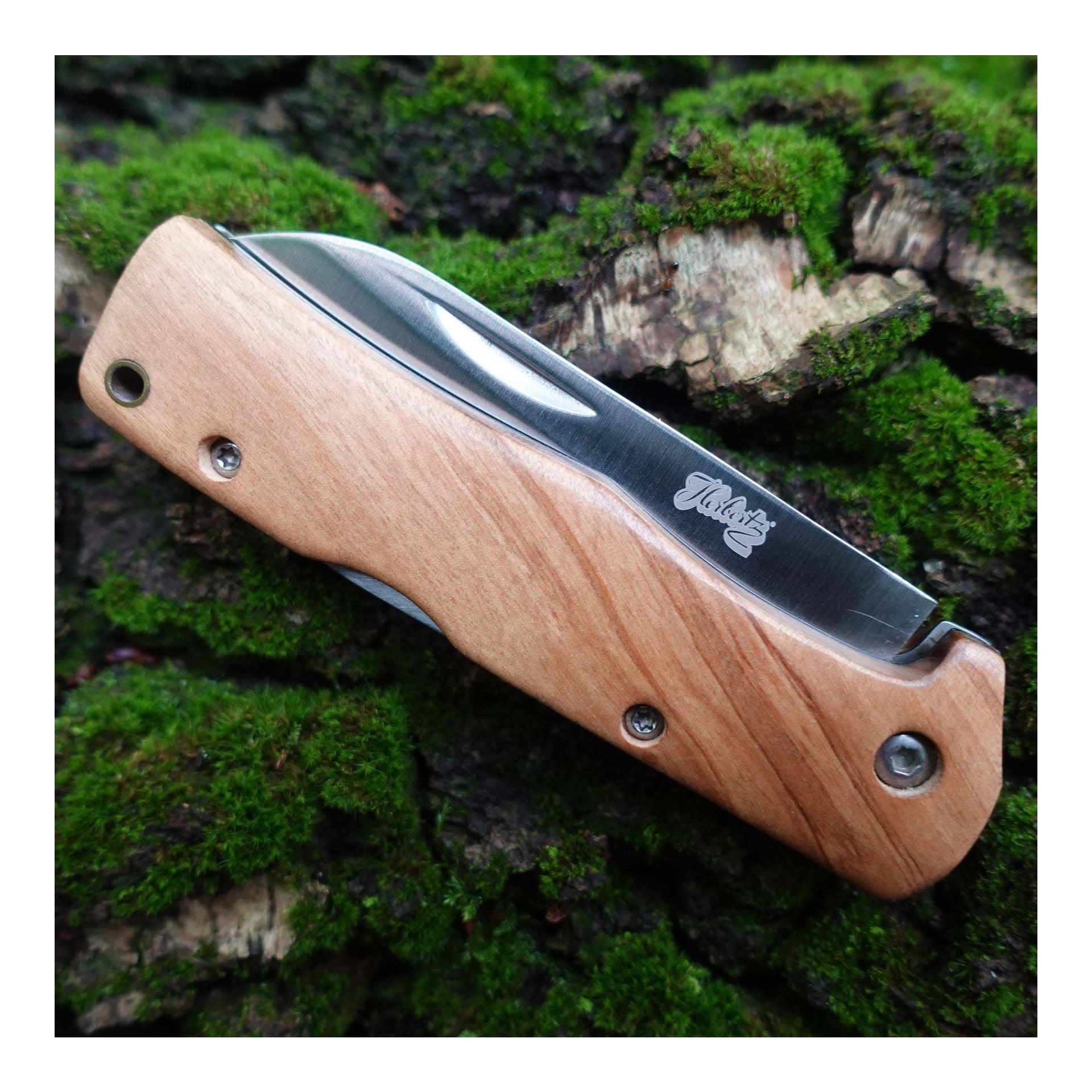 Taschenmesser Olivenholz