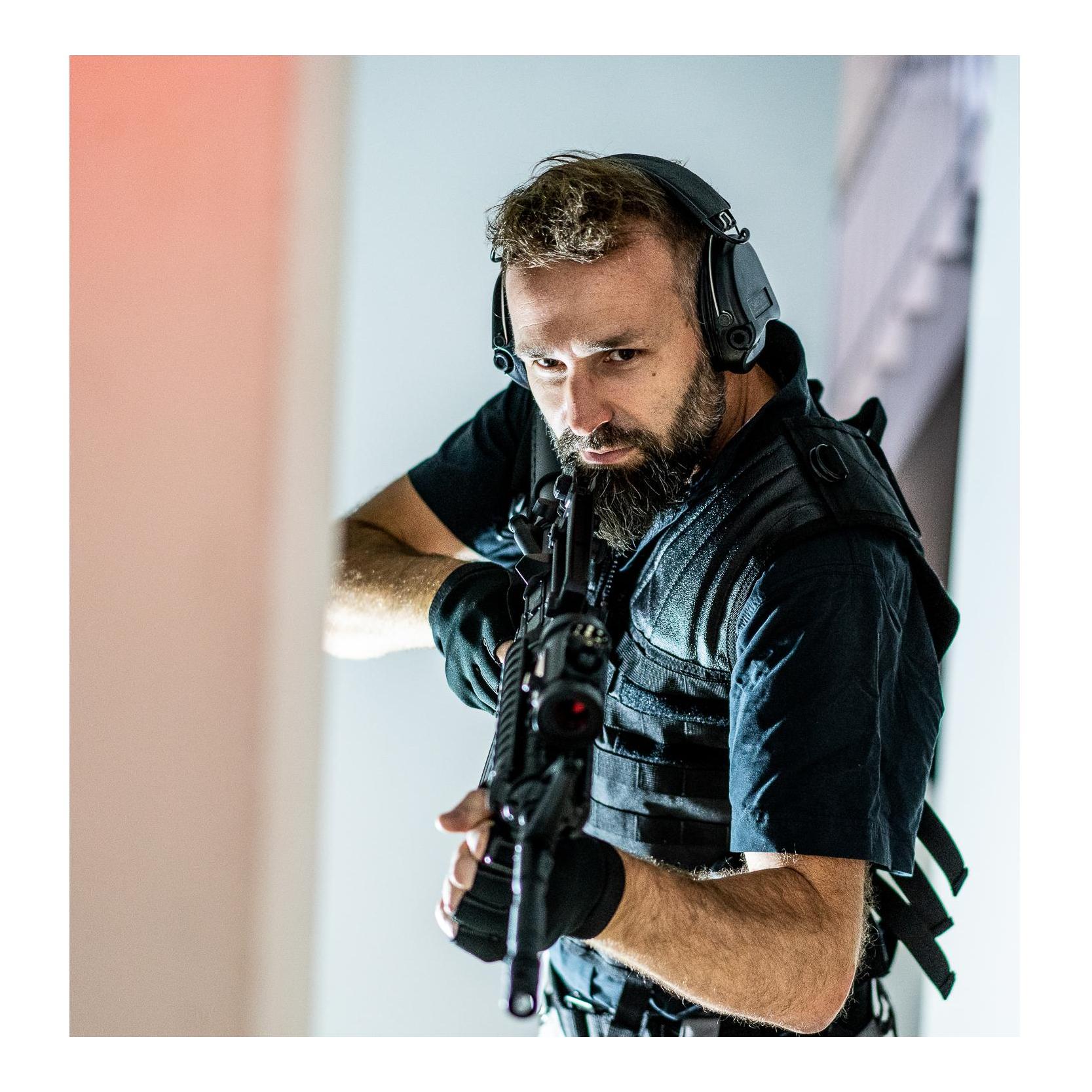 Supreme Pro X mit schwarzem Lederband und Gelkissen - Schwarze Cups