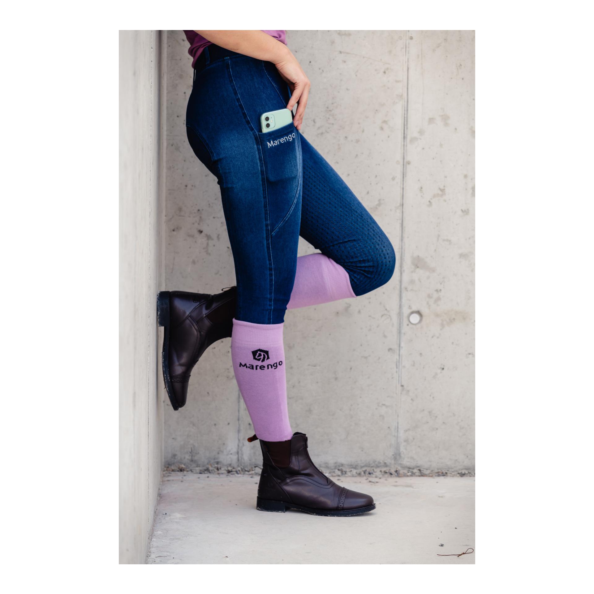 Reitleggings Jeans Fullgrip Damen