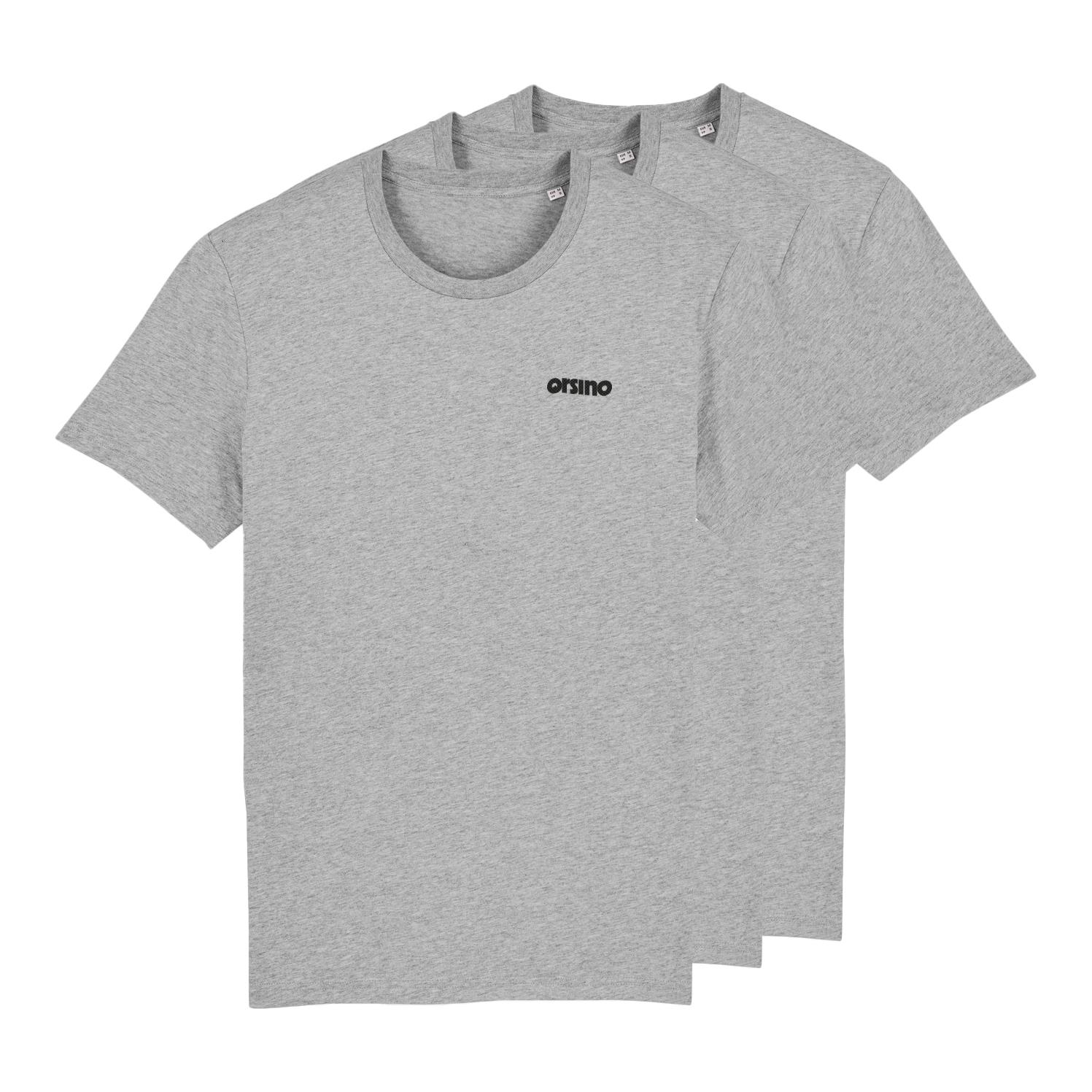 orsino 3er Bio Basic-Set T-Shirt - Heather Grey -