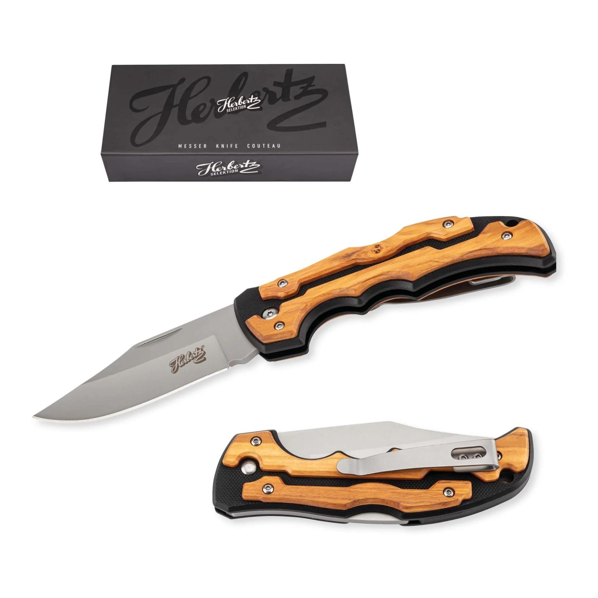 Taschenmesser G10 und Olivenholz