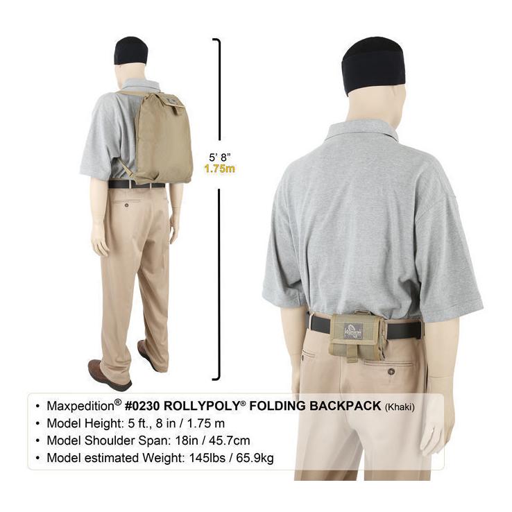 Rollypoly Faltrucksack - Schwarz