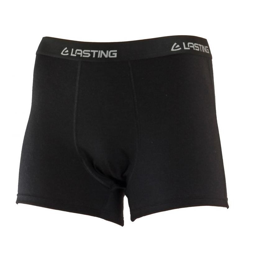 Lasting NORO Merinowolle Boxer-Shorts, 160gr - schwarz