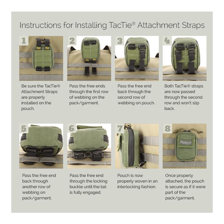 TacTie Befestigungsband 7.5cm (4er Pack) - OD Grün